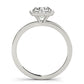 Cushion Shaped Halo Round Engagement Ring