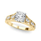 Single Row Prong Milgrain Engagement Ring