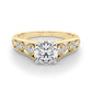 Single Row Prong Milgrain Engagement Ring