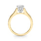 Single Row Prong Milgrain Engagement Ring