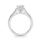Single Row Prong Milgrain Engagement Ring