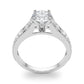 Single Row Prong Milgrain Engagement Ring