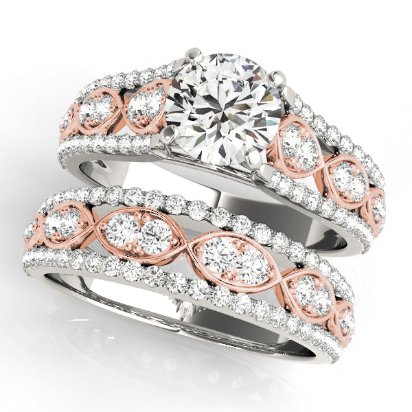 Multirow Infinity Engagement Rings
