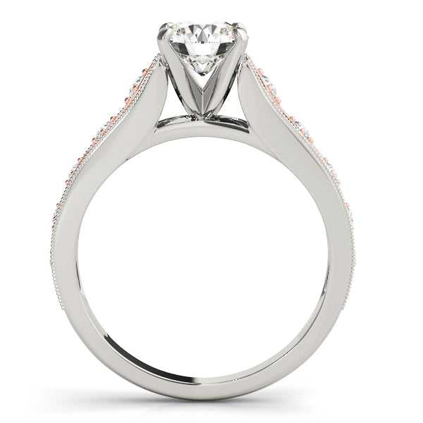 Single Row Milgrain Engagement Rings