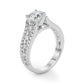 Multirow Cathedral Engagement Rings