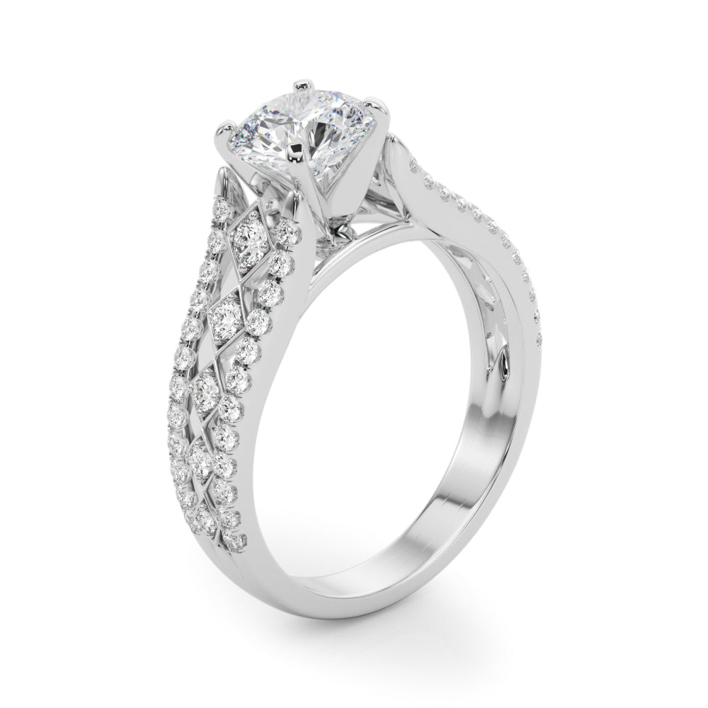 Multirow Cathedral Engagement Rings