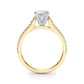 Multirow Cathedral Engagement Rings