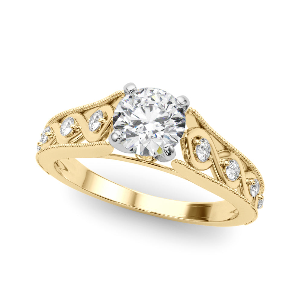 Single Row Prong Set Engagement Rings