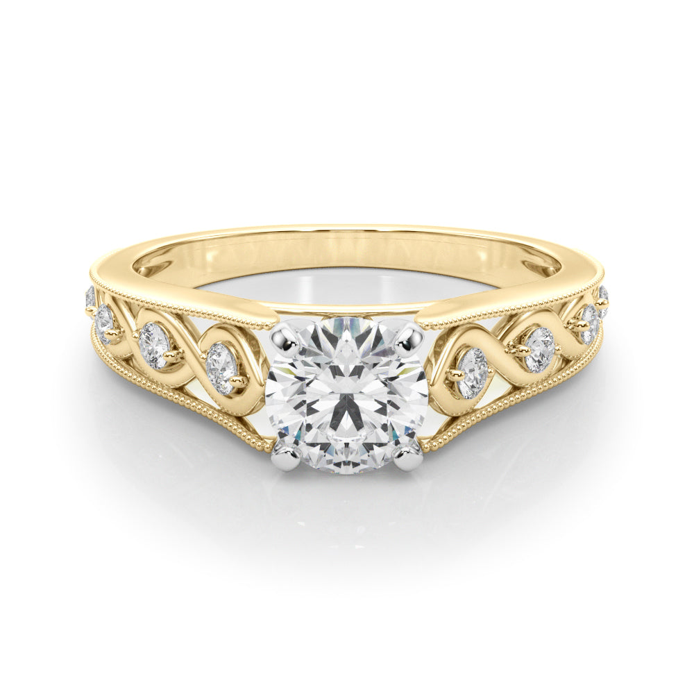 Single Row Prong Set Engagement Rings