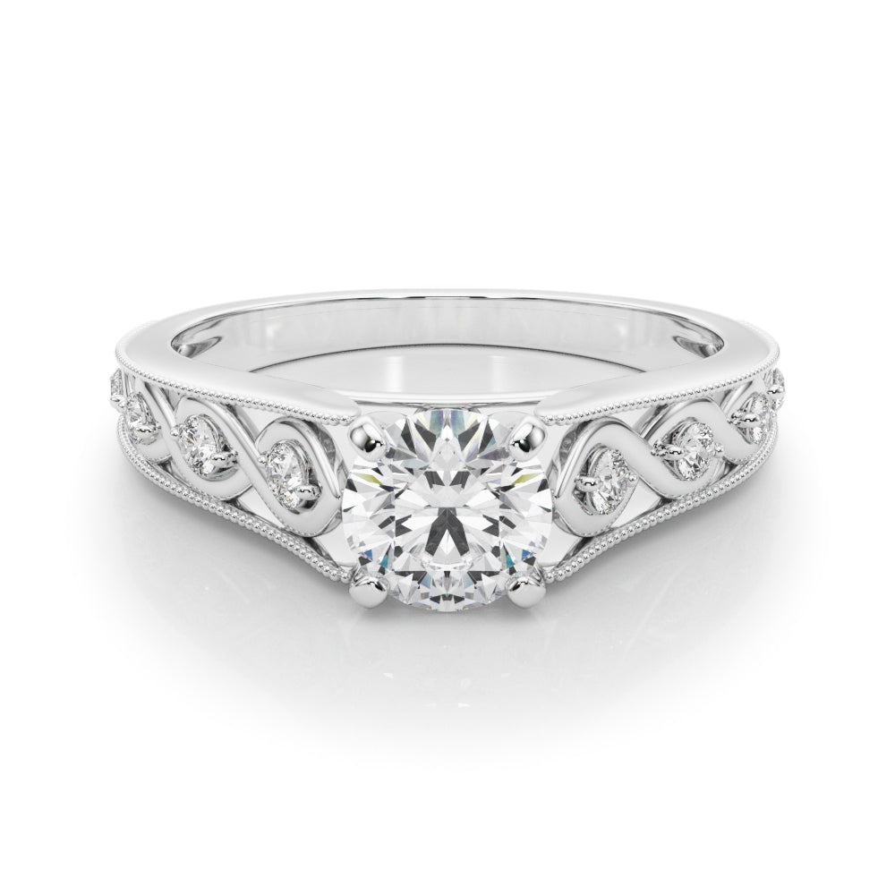 Single Row Prong Set Engagement Rings
