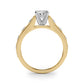 Single Row Prong Set Engagement Rings