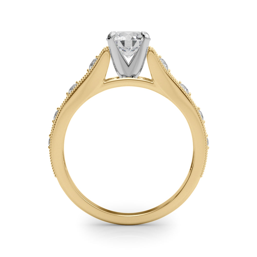 Single Row Prong Set Engagement Rings
