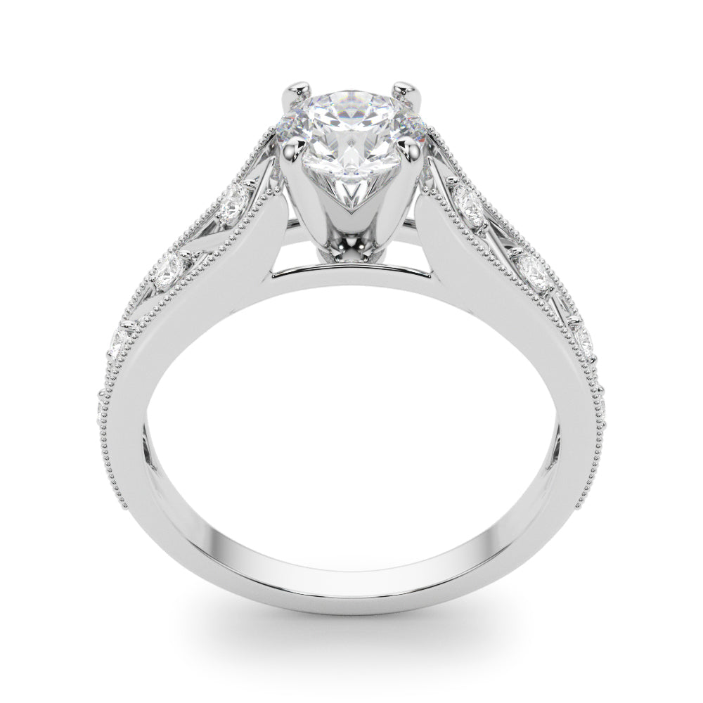 Single Row Prong Set Engagement Rings