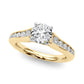 Single Row Cathedral Engagement Rings