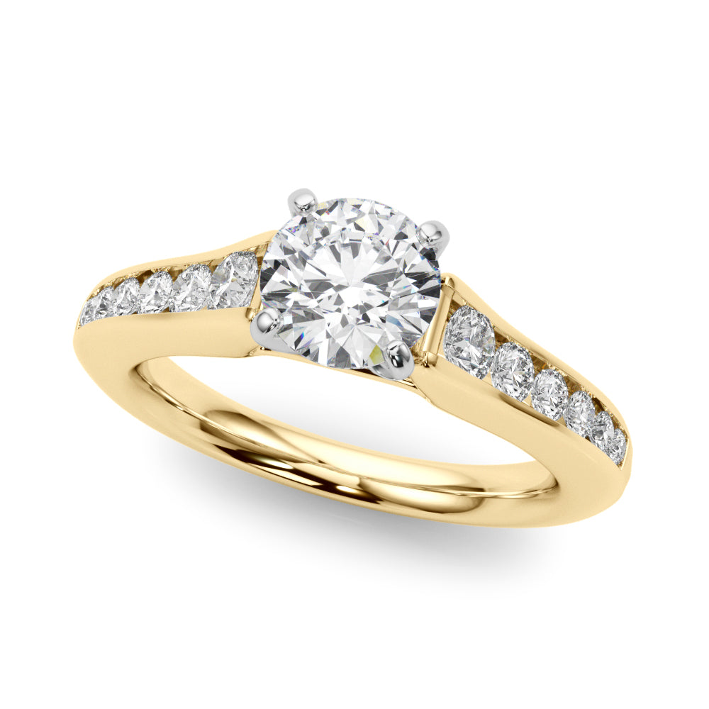 Single Row Cathedral Engagement Rings