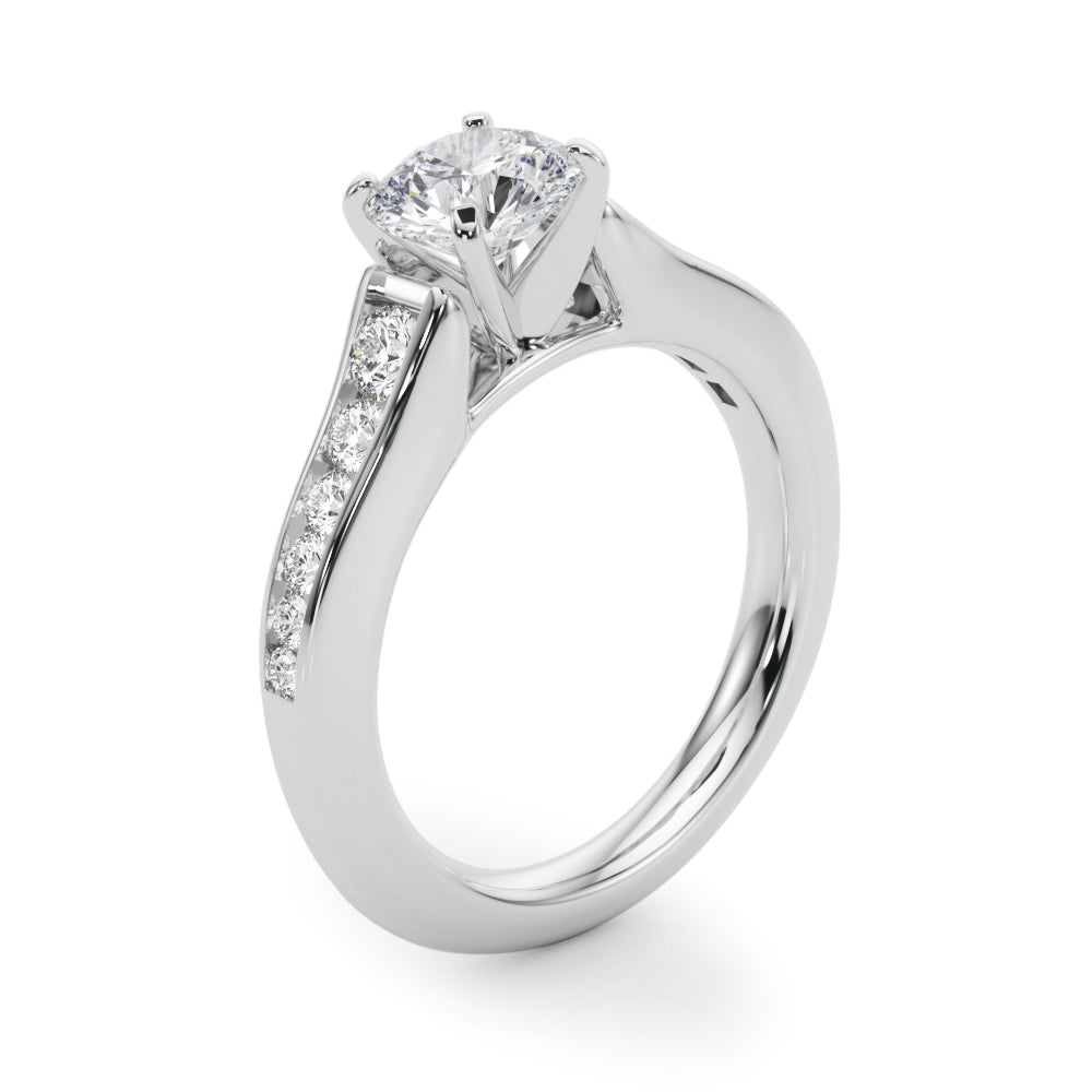 Single Row Cathedral Engagement Rings