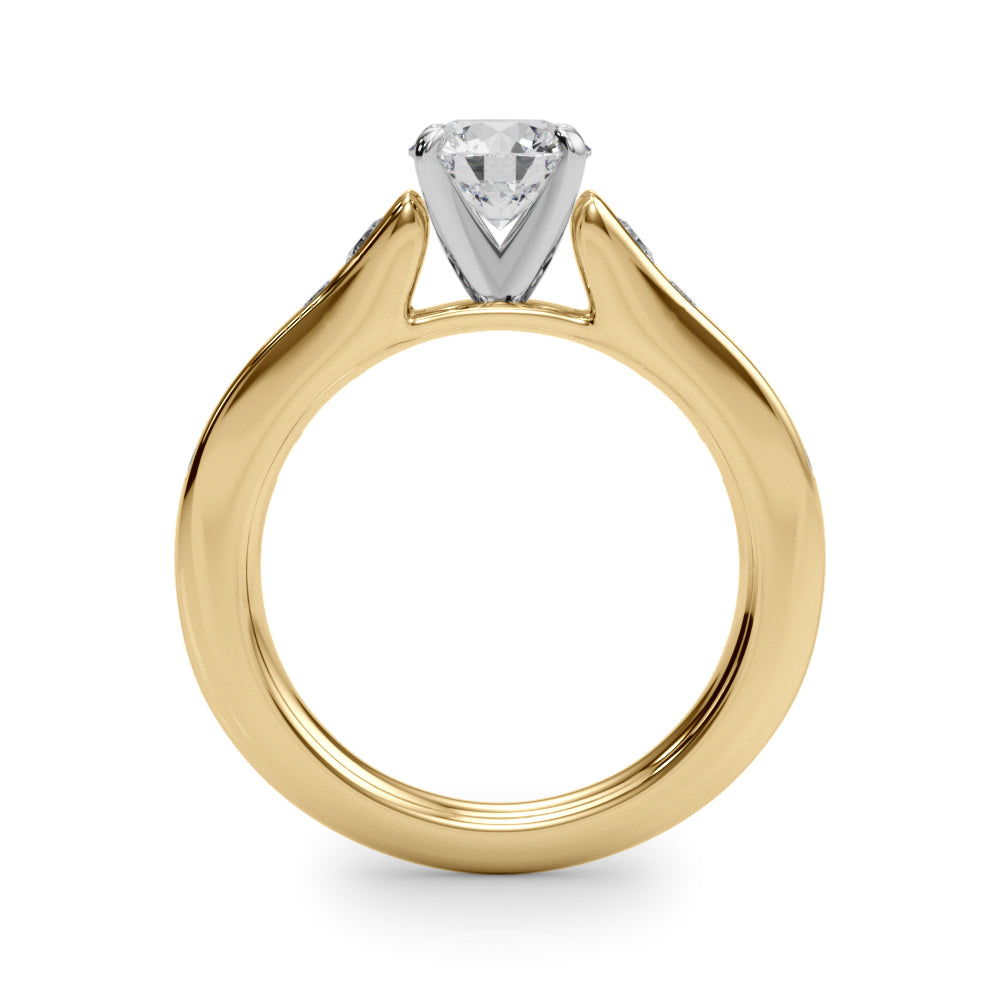 Single Row Cathedral Engagement Rings