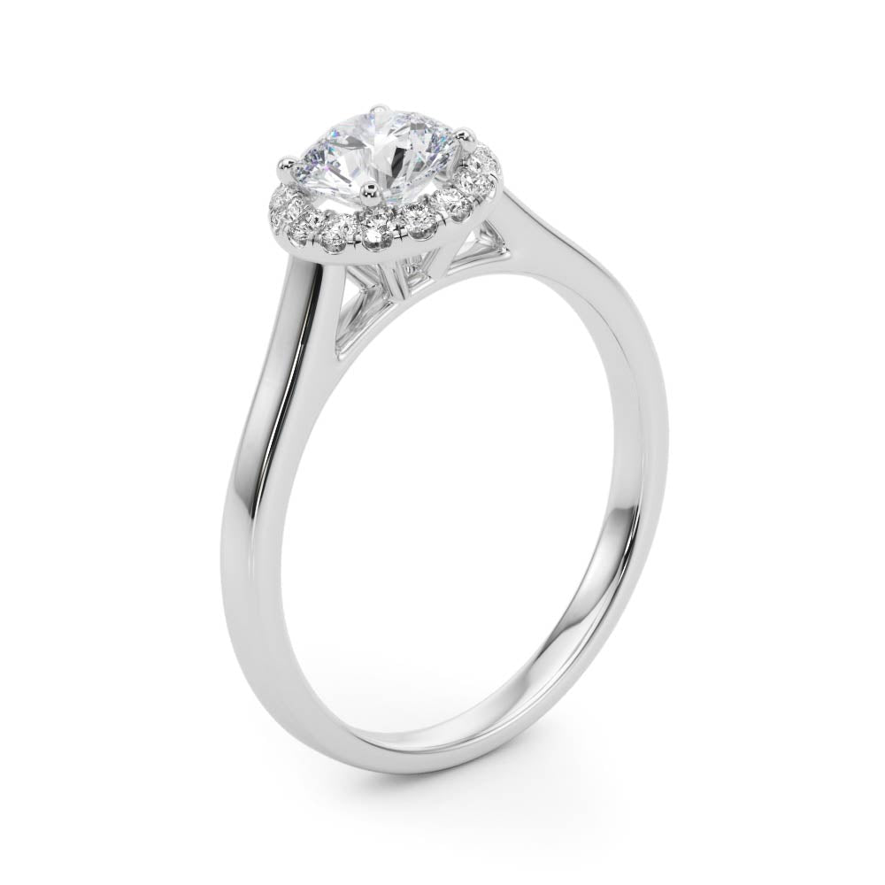 Round Halo Engagement Ring
