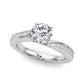 Single Row Channel Set Engagement Ring