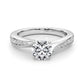 Single Row Channel Set Engagement Ring