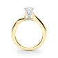 Single Row Channel Set Engagement Ring