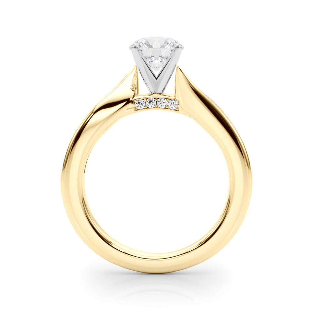 Single Row Channel Set Engagement Ring