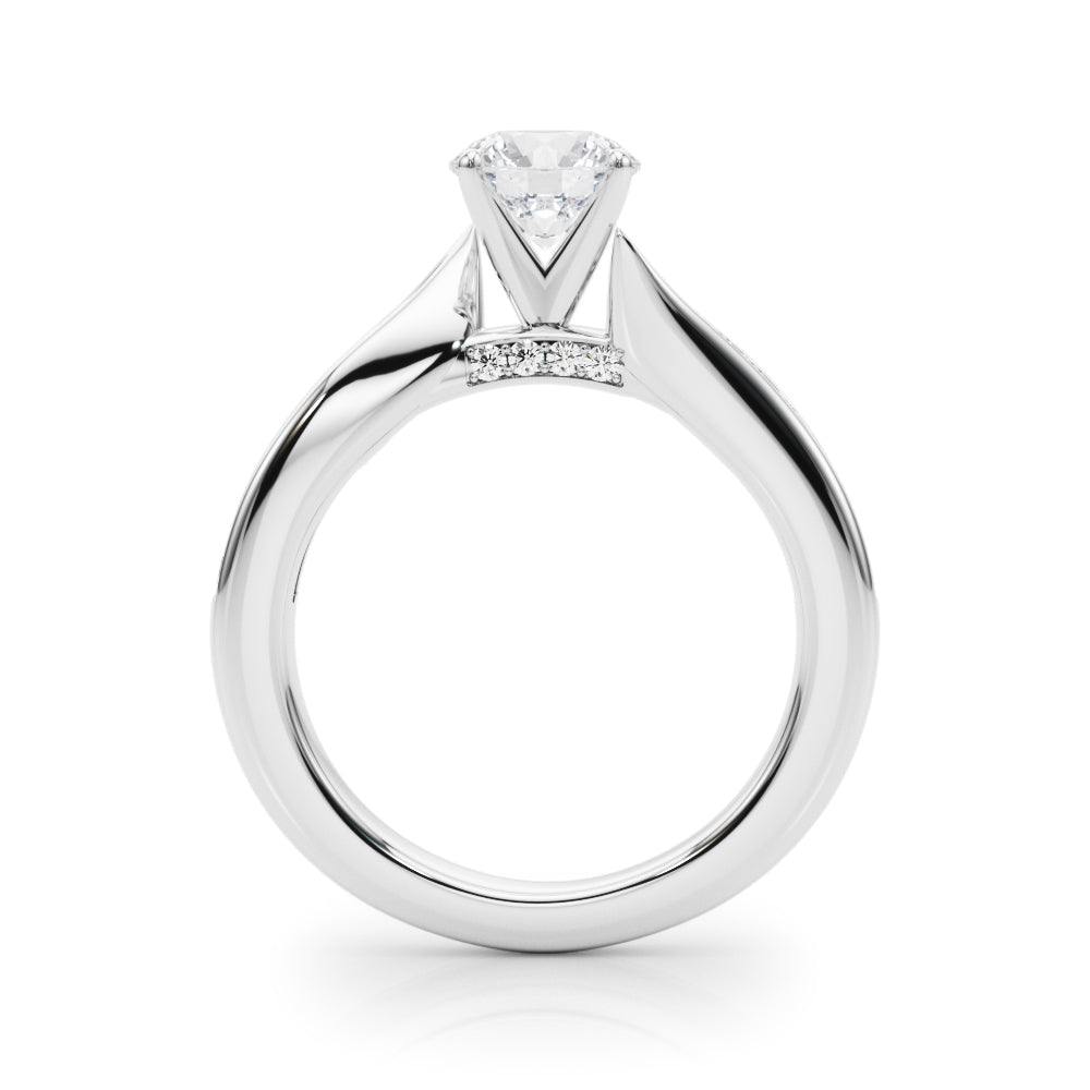 Single Row Channel Set Engagement Ring