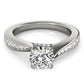 Single Row Channel Set Engagement Ring