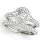 Multirow Pavé Halo Engagement Ring