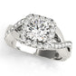 Twisted Shank Halo Engagement Rings