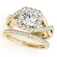 Twisted Shank Halo Engagement Rings