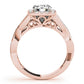 Twisted Shank Halo Engagement Rings