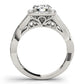 Twisted Shank Halo Engagement Rings