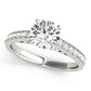 Single Row Prong Set Engagement Ring