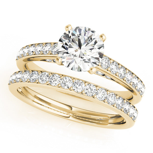 Single Row Prong Set Engagement Ring