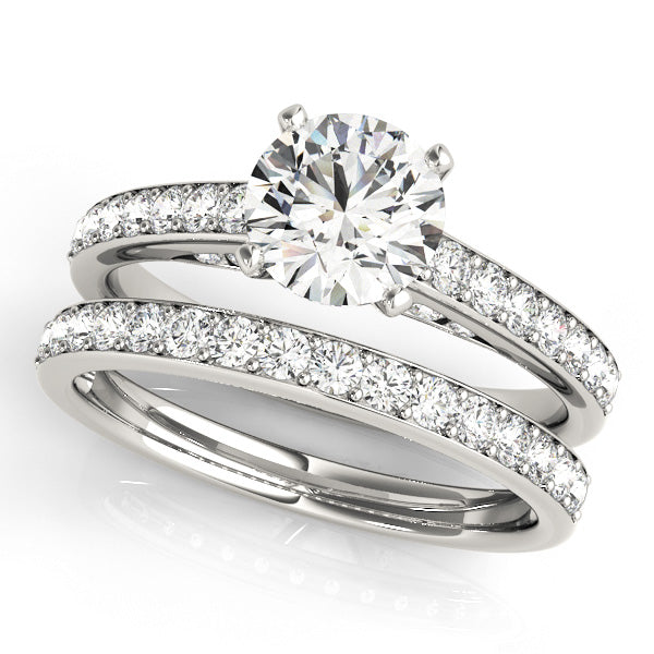 Single Row Prong Set Engagement Ring