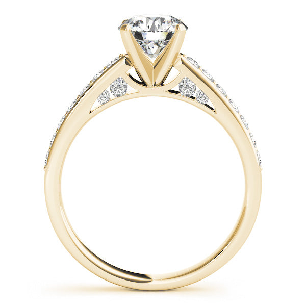 Single Row Prong Set Engagement Ring
