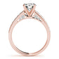 Single Row Prong Set Engagement Ring