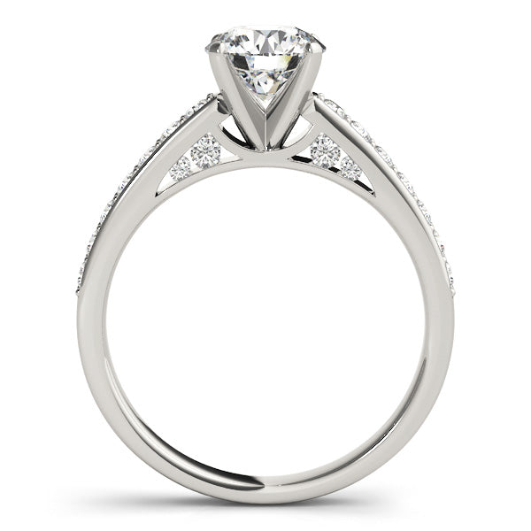 Single Row Prong Set Engagement Ring