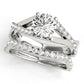 Double Row Split Shank Cathedral Engagement Ring