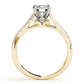 Double Row Split Shank Cathedral Engagement Ring