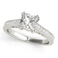 Channel Set Double Prong Engagement Ring