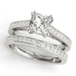 Channel Set Double Prong Engagement Ring