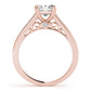 Channel Set Double Prong Engagement Ring