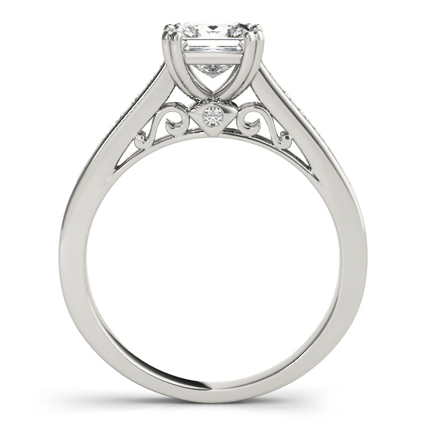 Channel Set Double Prong Engagement Ring