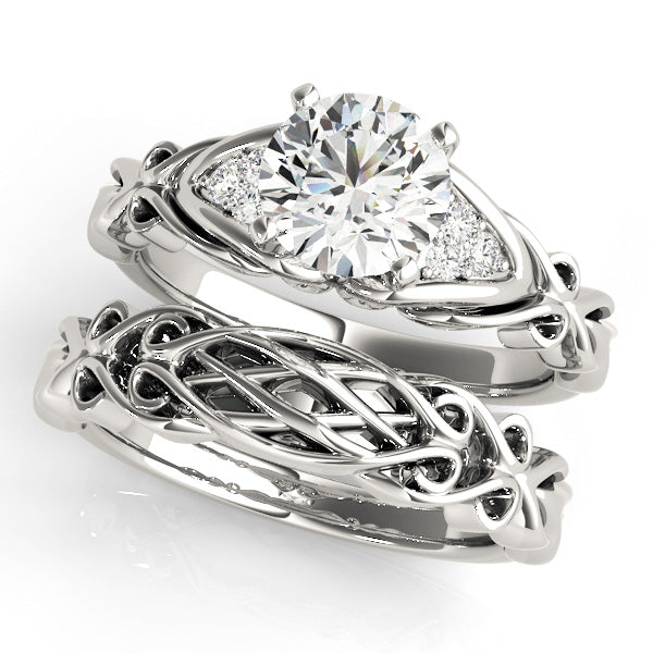 Nature Inspired Cluster Sides Engagement Rings