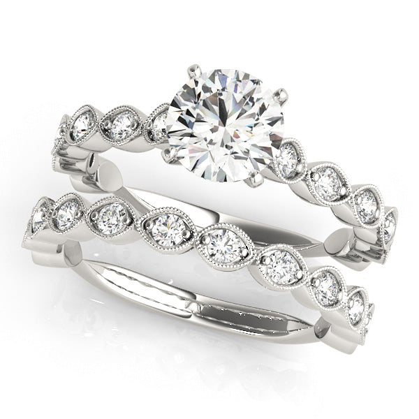 Vintage-Inspired Milgrain Engagement Ring