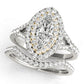 Double Halo Marquise Split Shank Engagement Ring