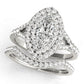 Double Halo Marquise Split Shank Engagement Ring