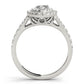 Double Halo Marquise Split Shank Engagement Ring